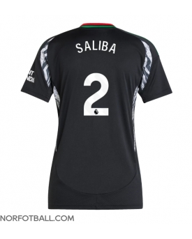 Billige Fotballdrakt Arsenal William Saliba #2 Replika Bortedrakt Dame 2024-25 Kortermet